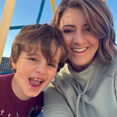 Happy Patient James With His Mom