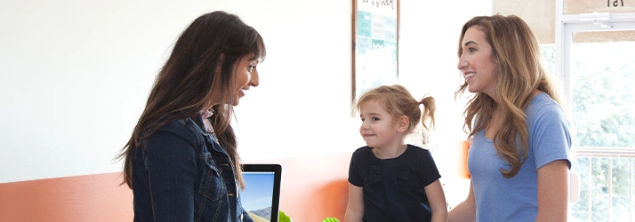 Staff Member Meeting With A Mother